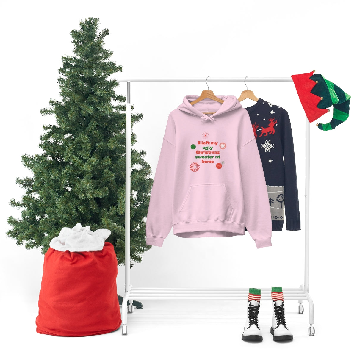 I Left My Ugly Christmas Sweater at Home Unisex Heavy Blend™ Hooded Sweatshirt