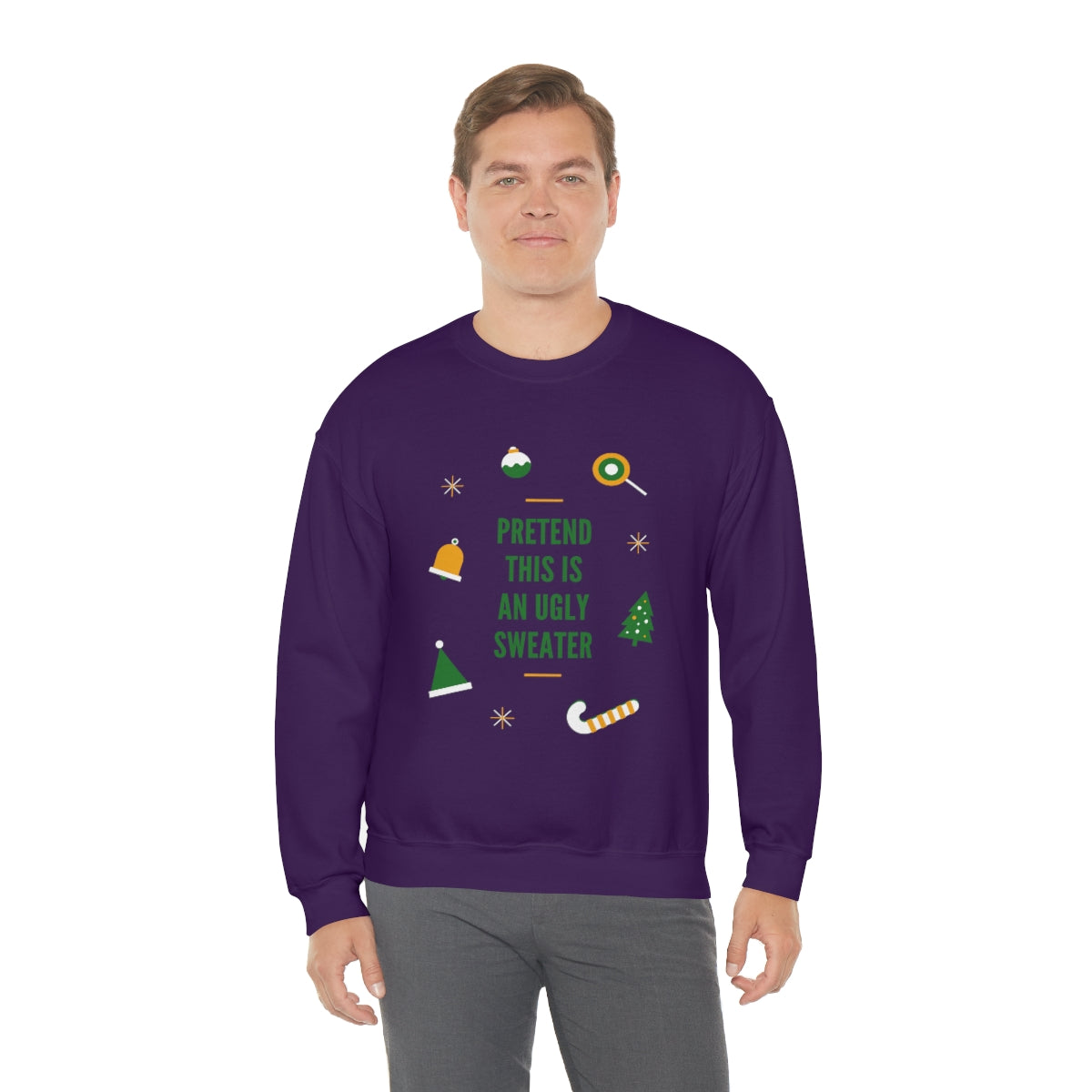 Pretend This is An Ugly Sweater Unisex Heavy Blend™ Crewneck Sweatshirt