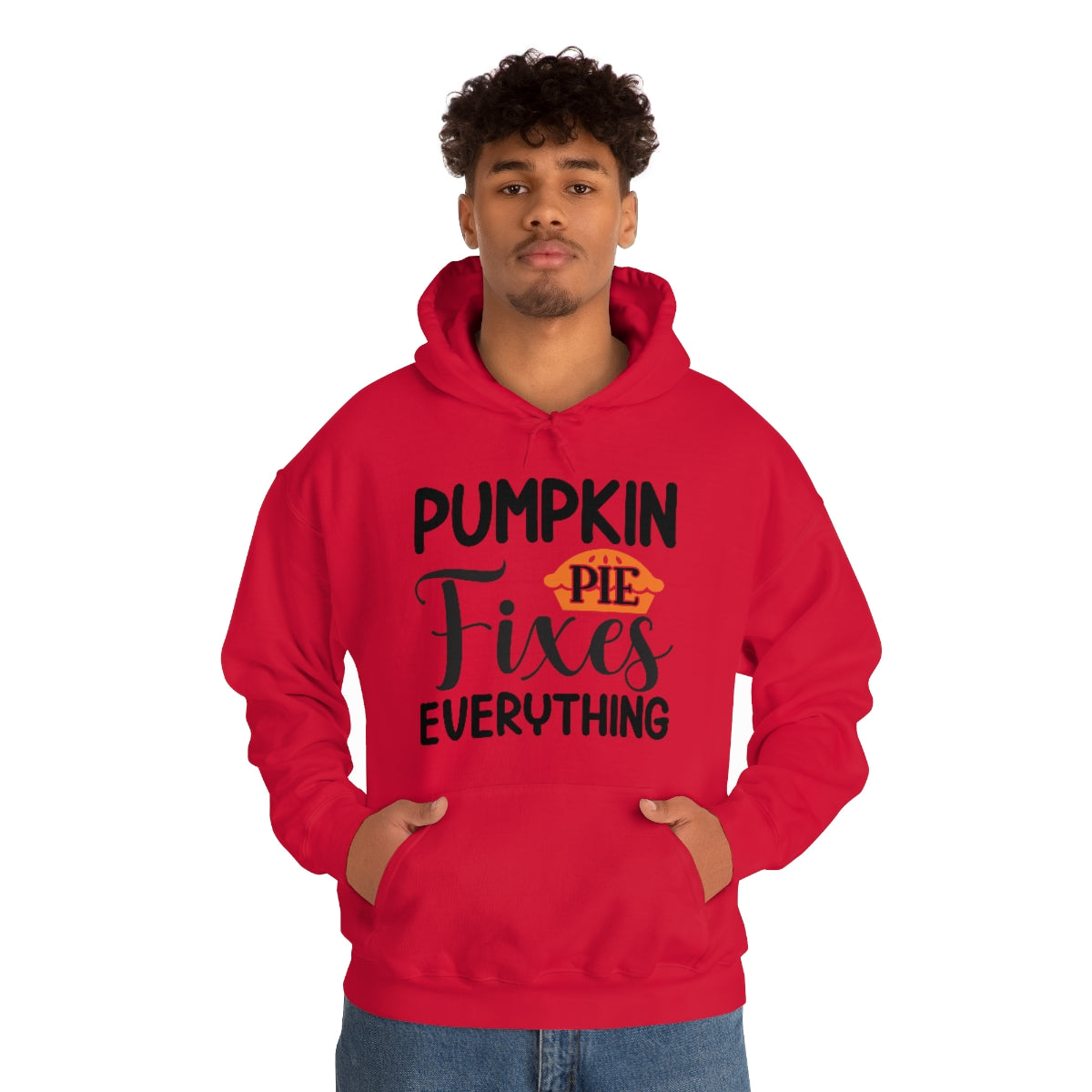 Pumpkin Pie Fixes Everything Unisex Heavy Blend™ Hooded Sweatshirt