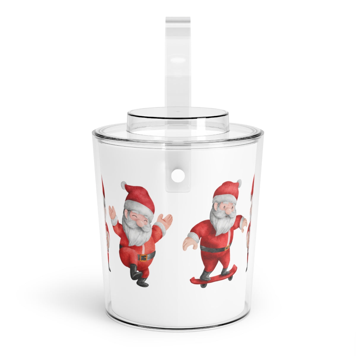 Christmas Santa Ice Bucket with Tongs