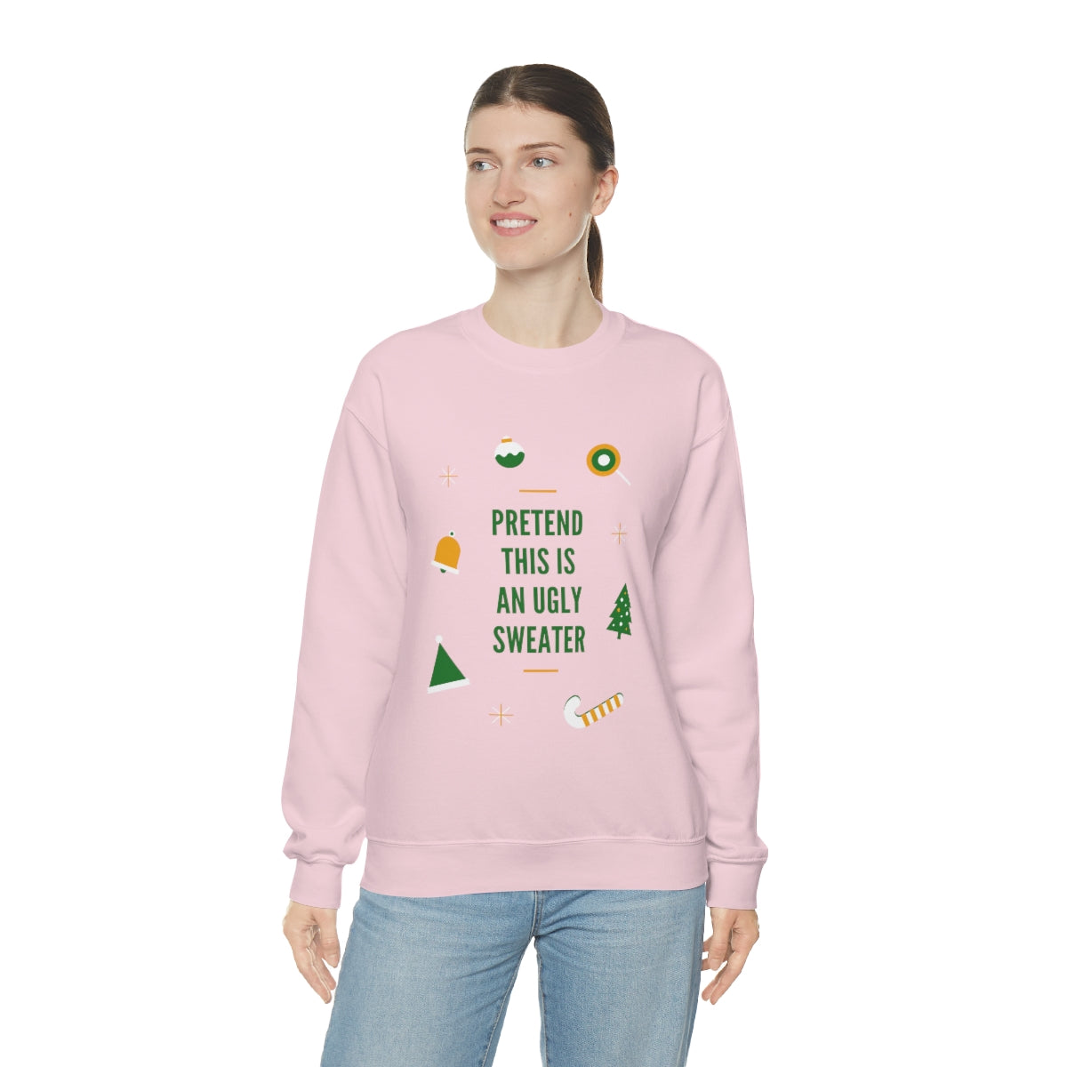 Pretend This is An Ugly Sweater Unisex Heavy Blend™ Crewneck Sweatshirt