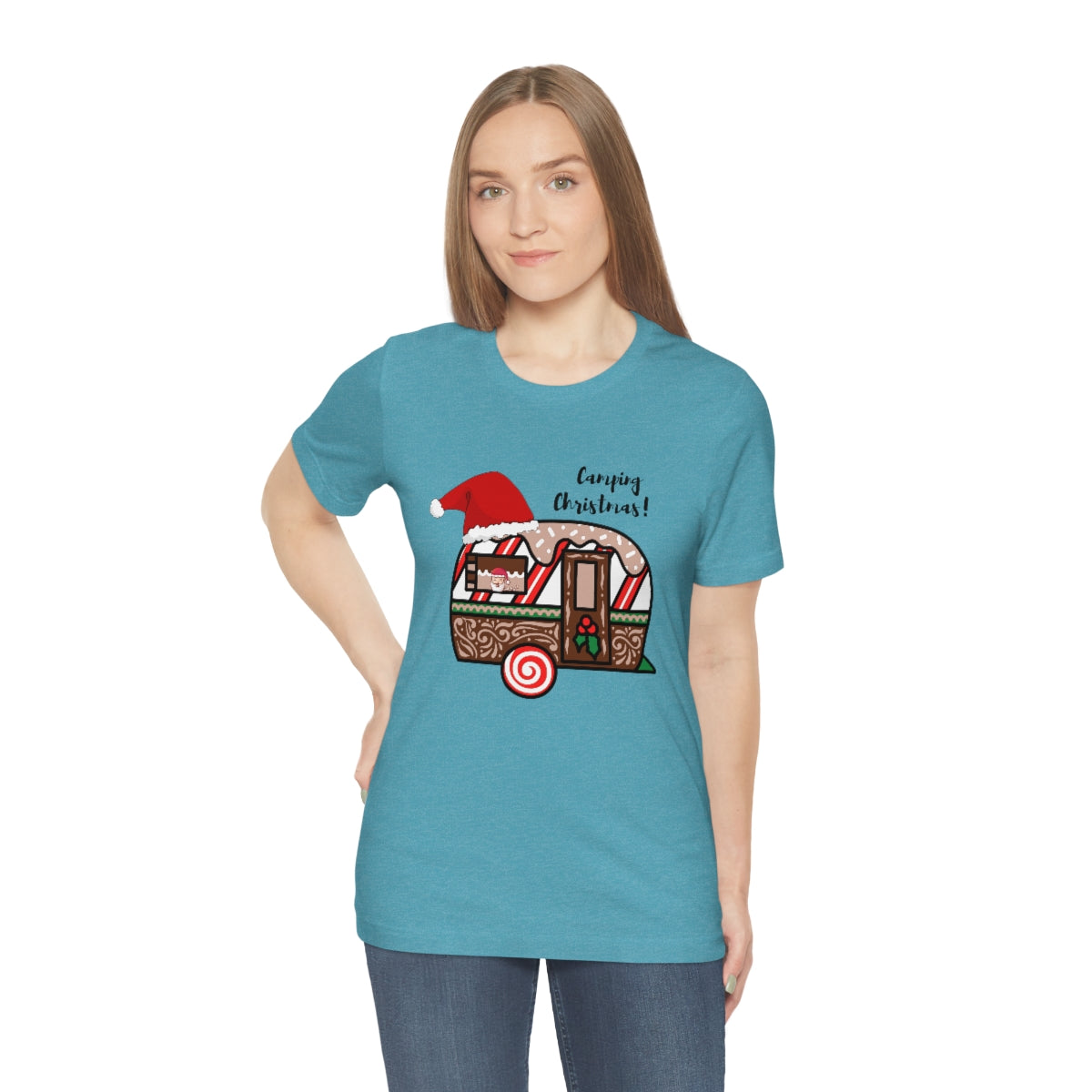 Camping Christmas Unisex Jersey Short Sleeve Tee