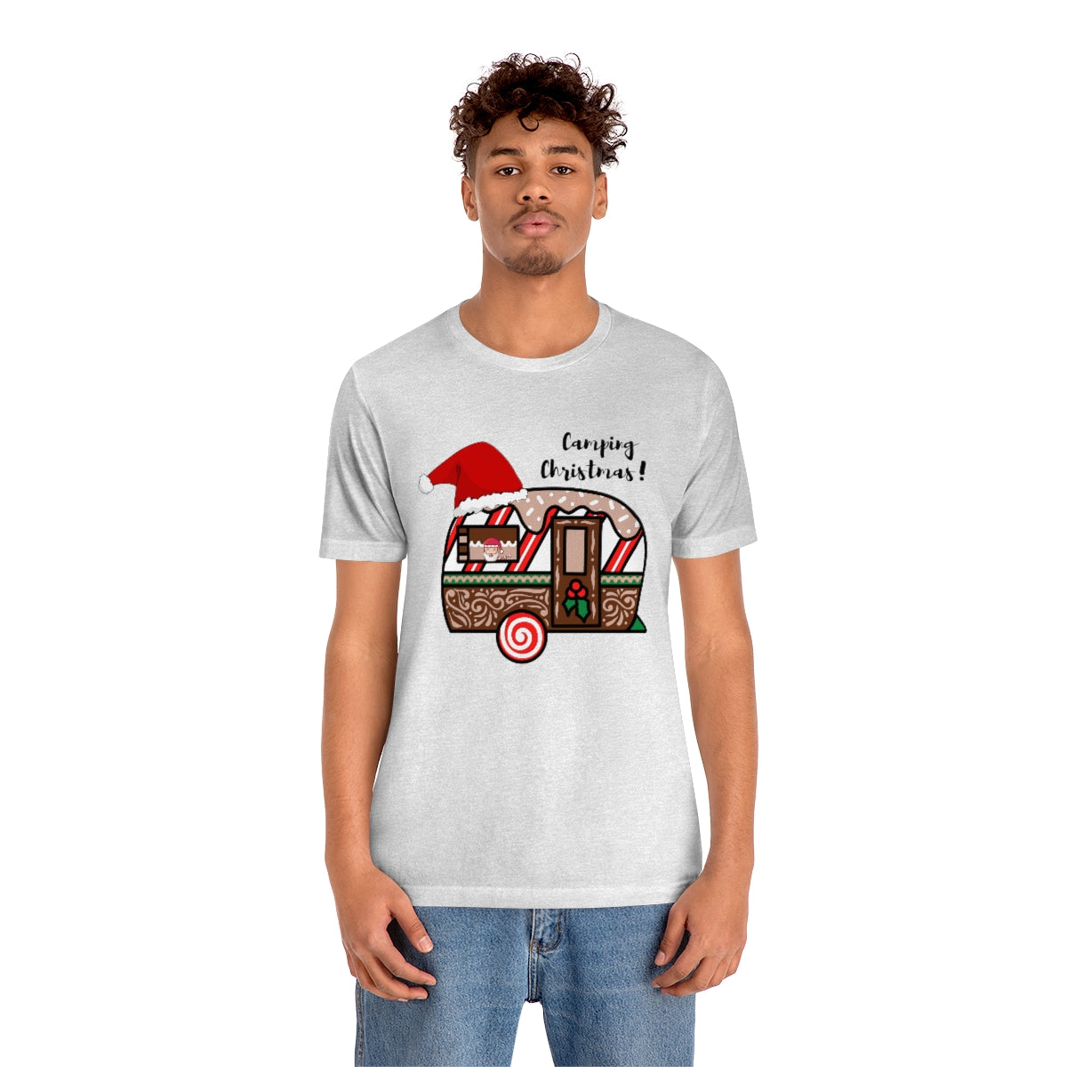 Camping Christmas Unisex Jersey Short Sleeve Tee