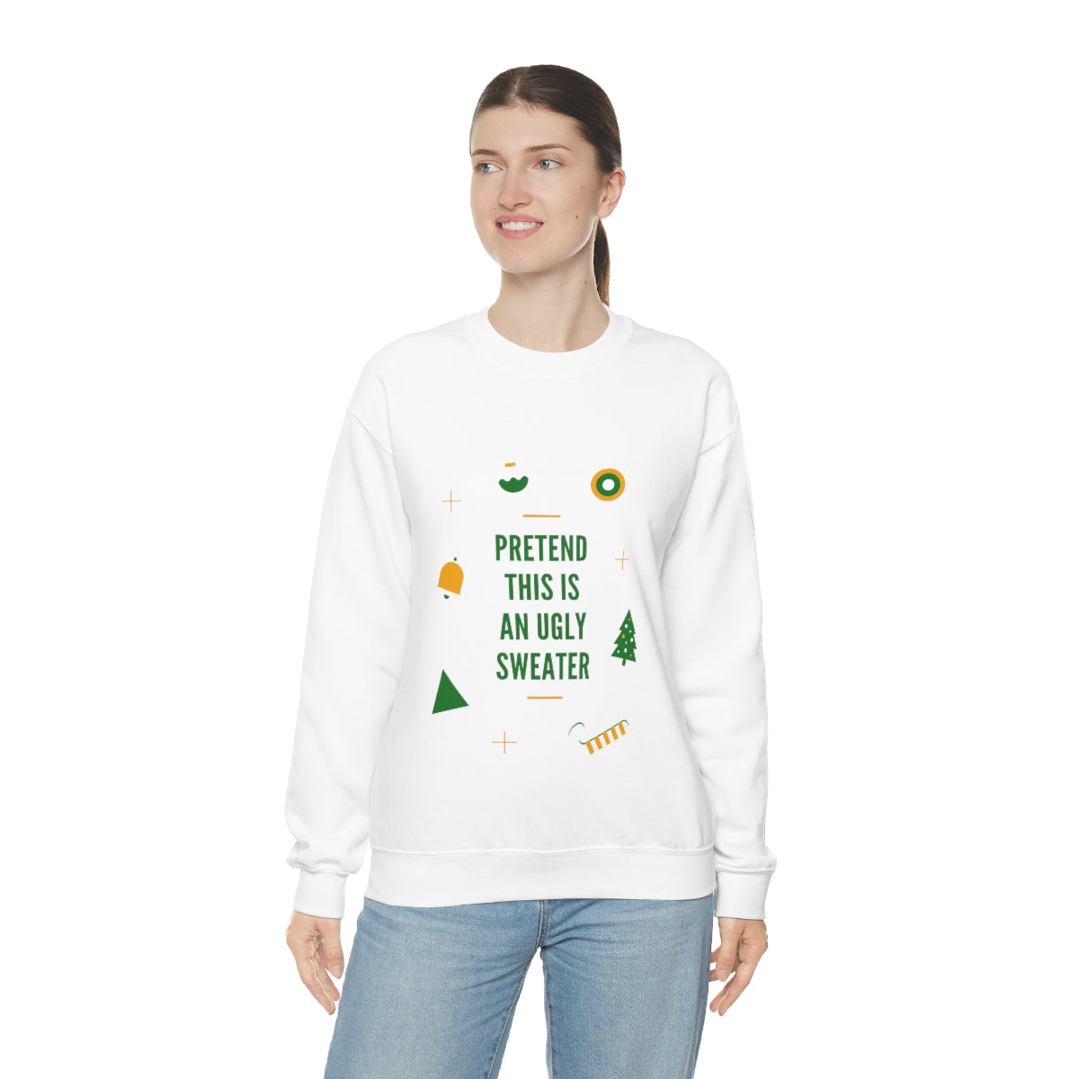 Pretend This is An Ugly Sweater Unisex Heavy Blend™ Crewneck Sweatshirt