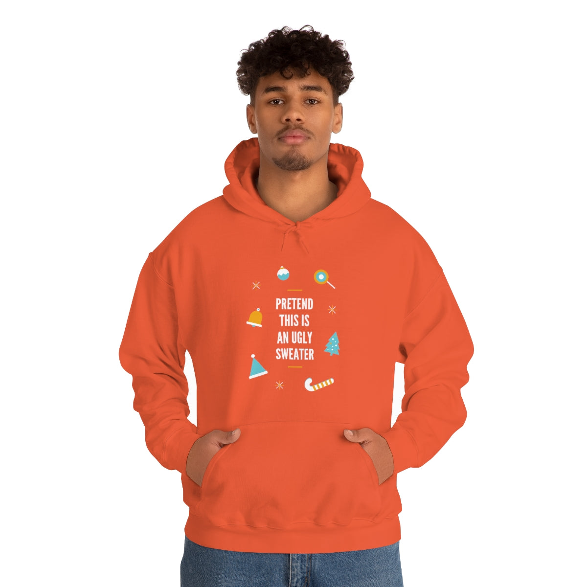 Pretend This is an Ugly Sweater Unisex Heavy Blend™ Hooded Sweatshirt