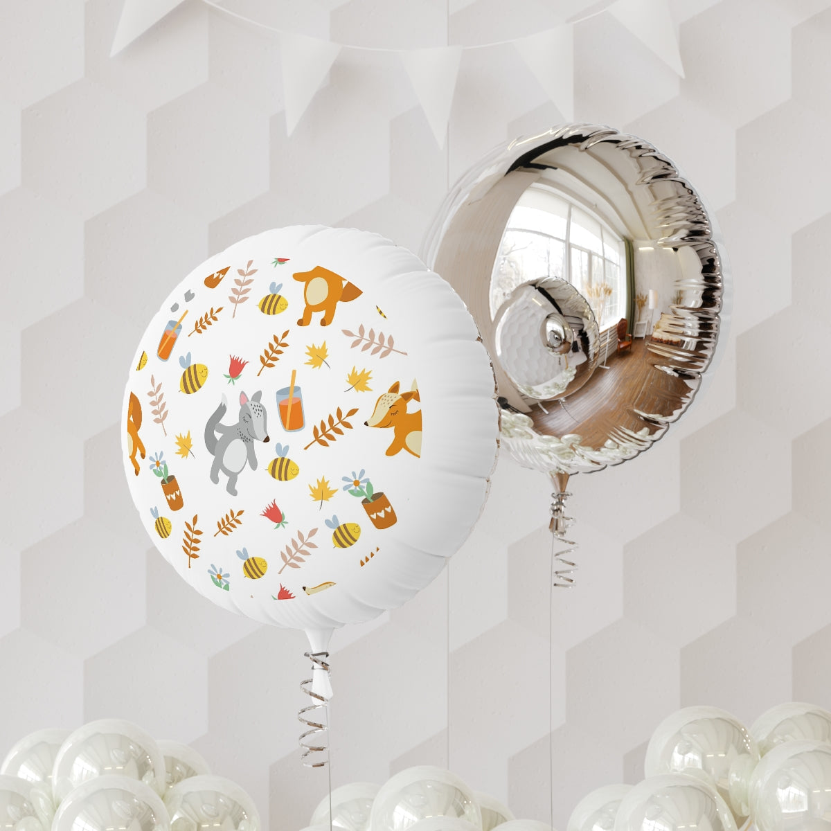 Cute Animals & Bees Birthday Helium Balloon