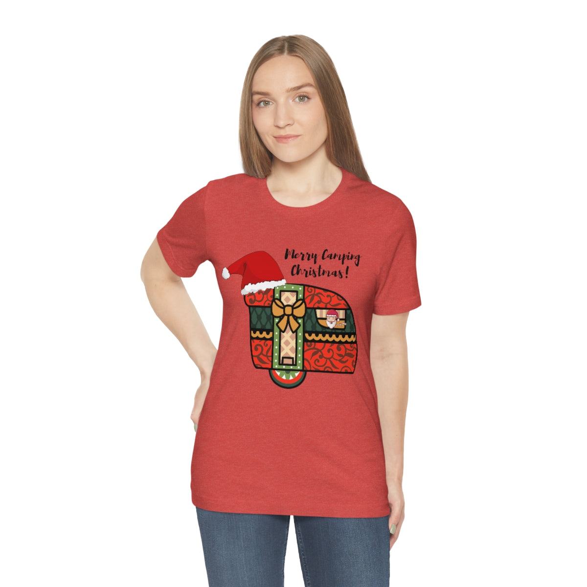 Merry Camping Christmas Unisex Jersey Short Sleeve Tee