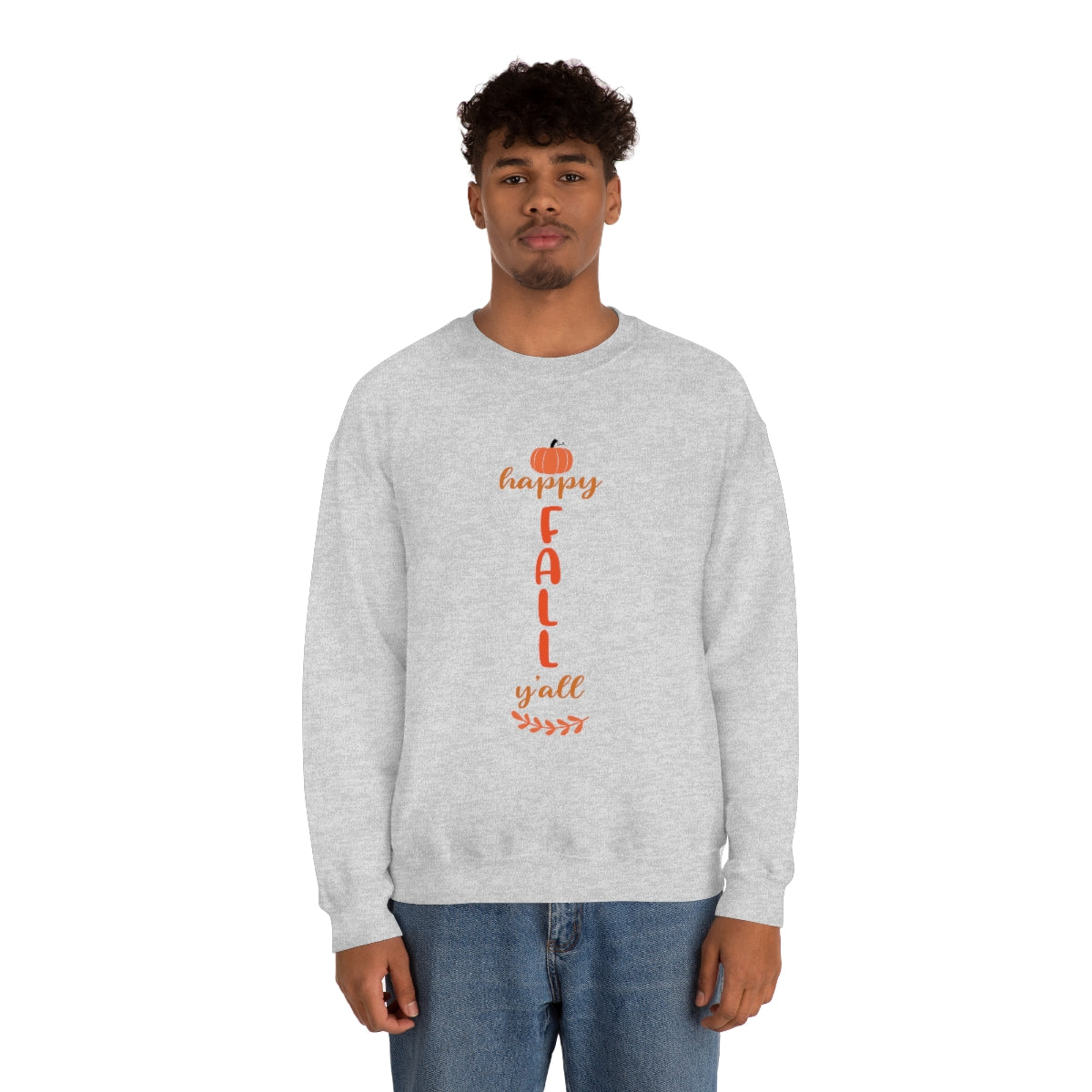 Happy Fall Y'All Unisex Heavy Blend™ Crewneck Sweatshirt