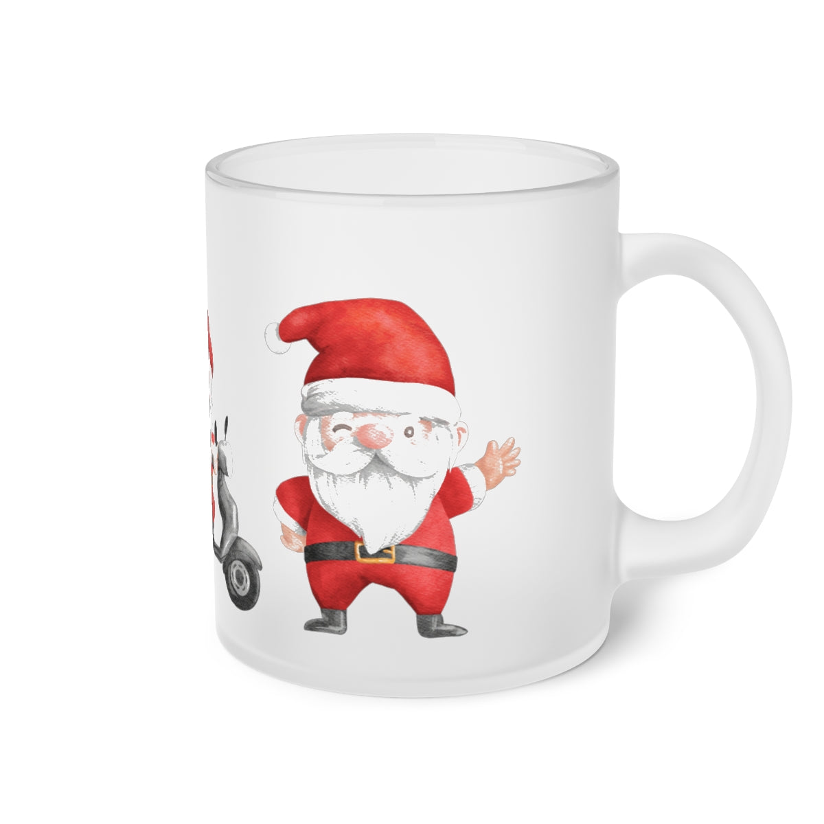 Christmas Santa Frosted Glass Mug