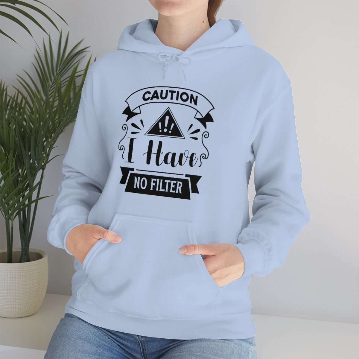 Caution I Have No Filter Unisex Heavy Blend™ Hooded Sweatshirt