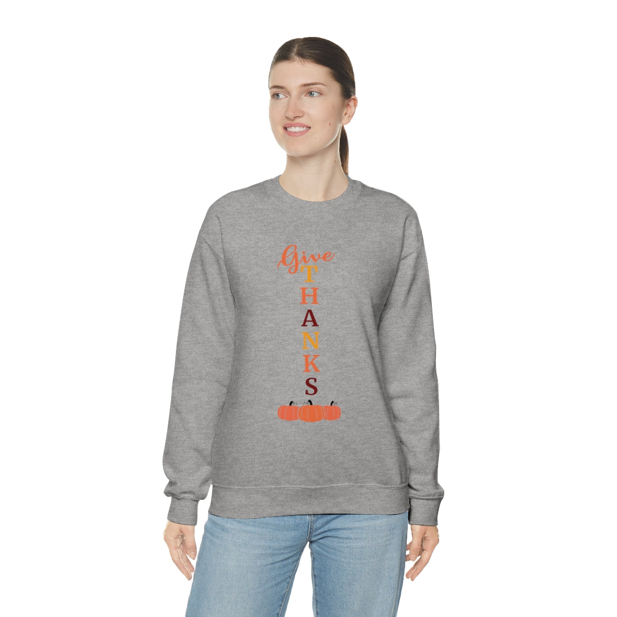 Give Thanks Unisex Heavy Blend™ Crewneck Sweatshirt