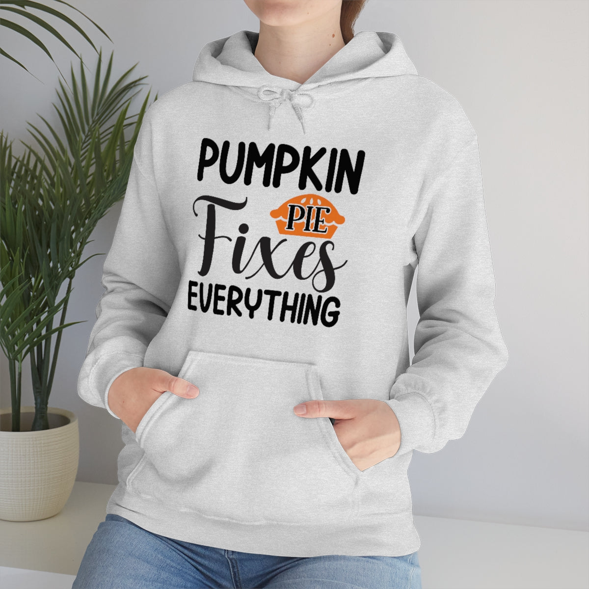 Pumpkin Pie Fixes Everything Unisex Heavy Blend™ Hooded Sweatshirt