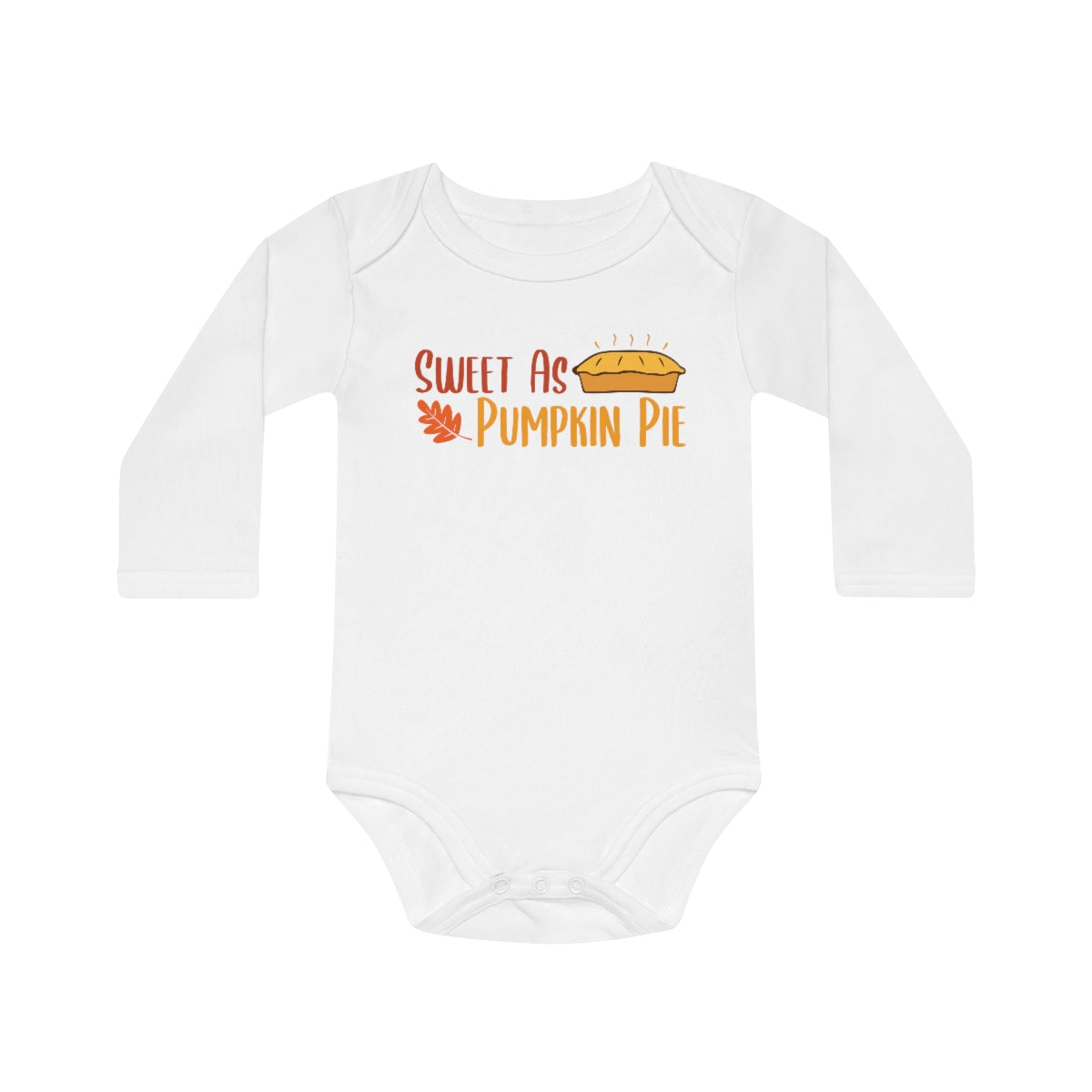 Sweet As Pumpkin Pie Baby Long-Sleeve Organic Bodysuit