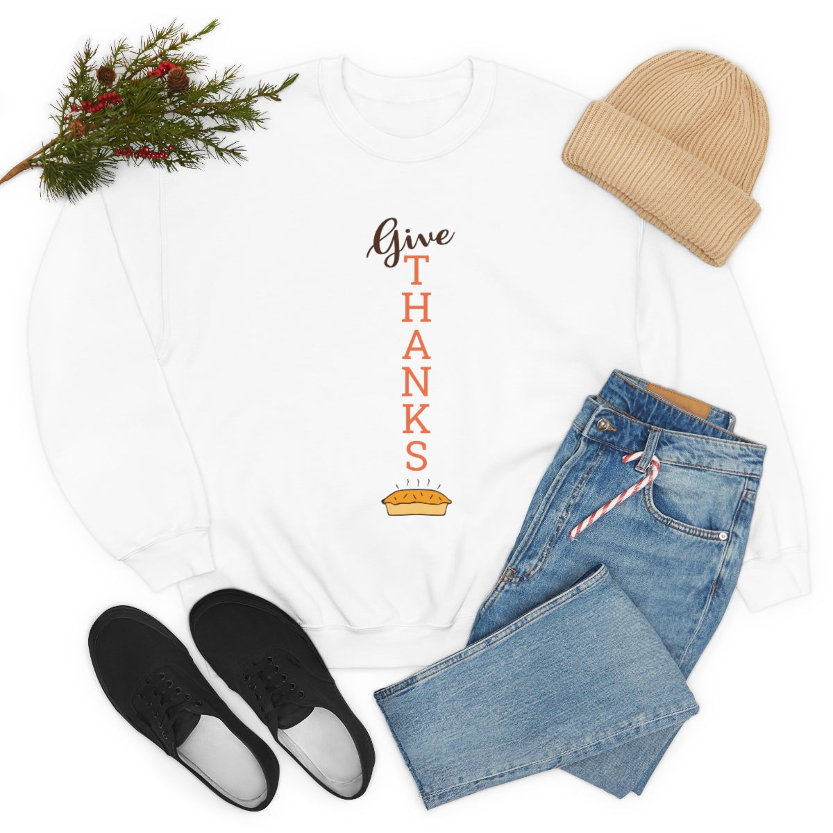 Give Thanks Unisex Heavy Blend™ Crewneck Sweatshirt