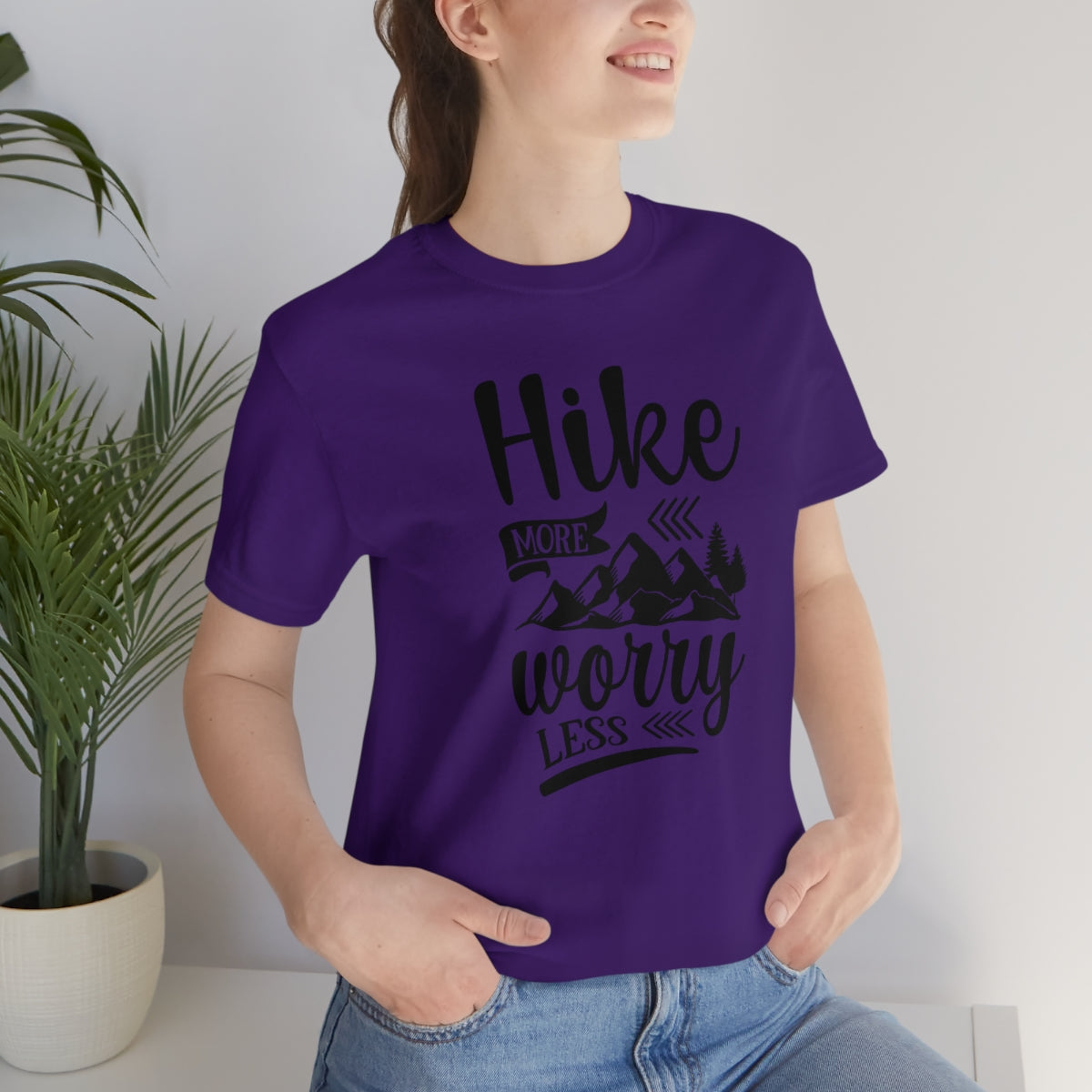 Hike More Worry Less Unisex Jersey Short Sleeve Tee