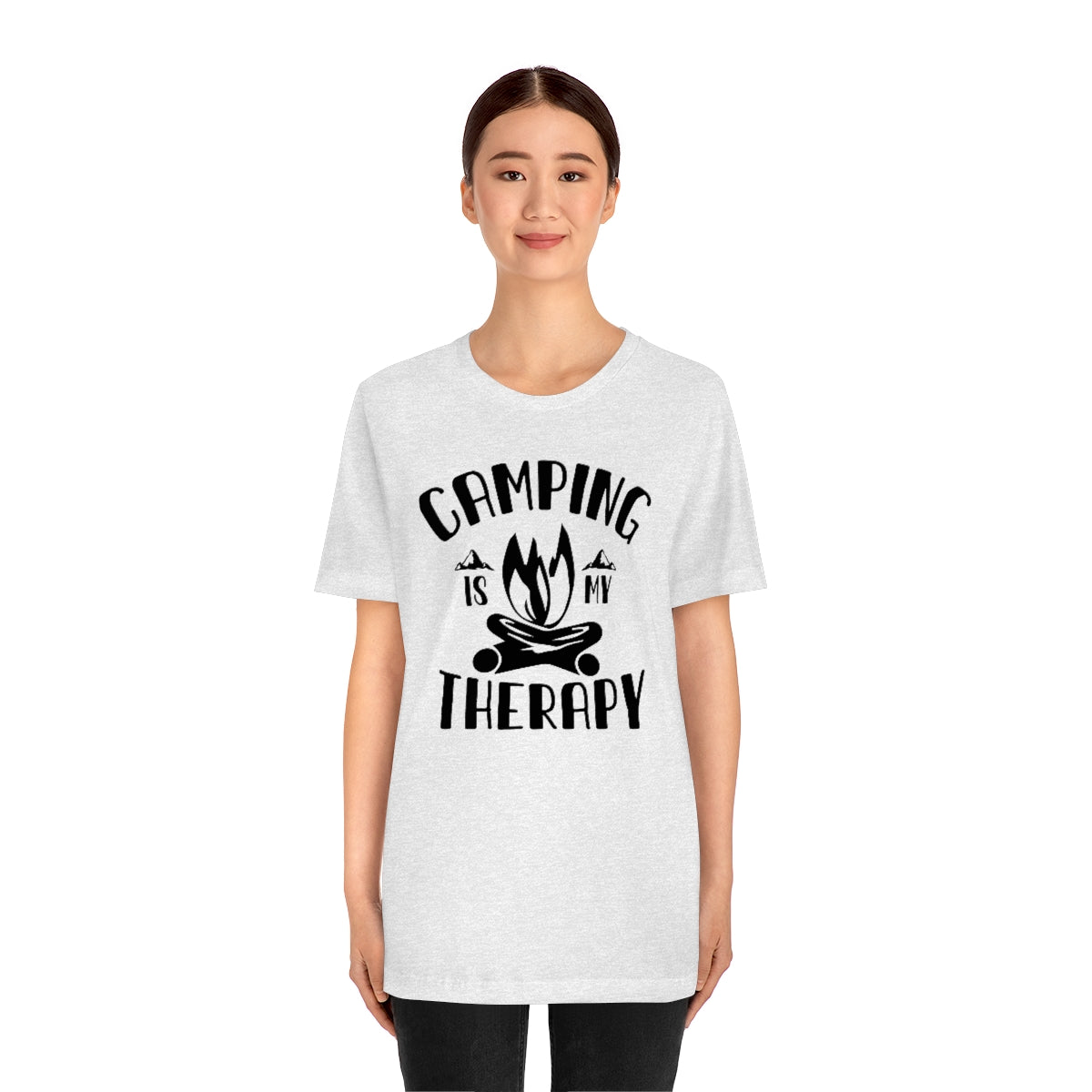 Camping is My Therapy Unisex Jersey Short Sleeve Tee