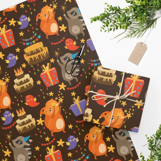Animals Cakes & Gifts Wrapping Paper