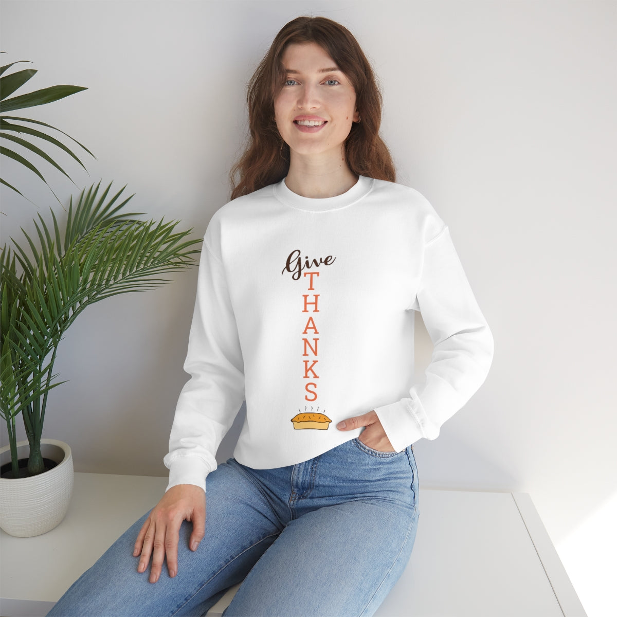 Give Thanks Unisex Heavy Blend™ Crewneck Sweatshirt