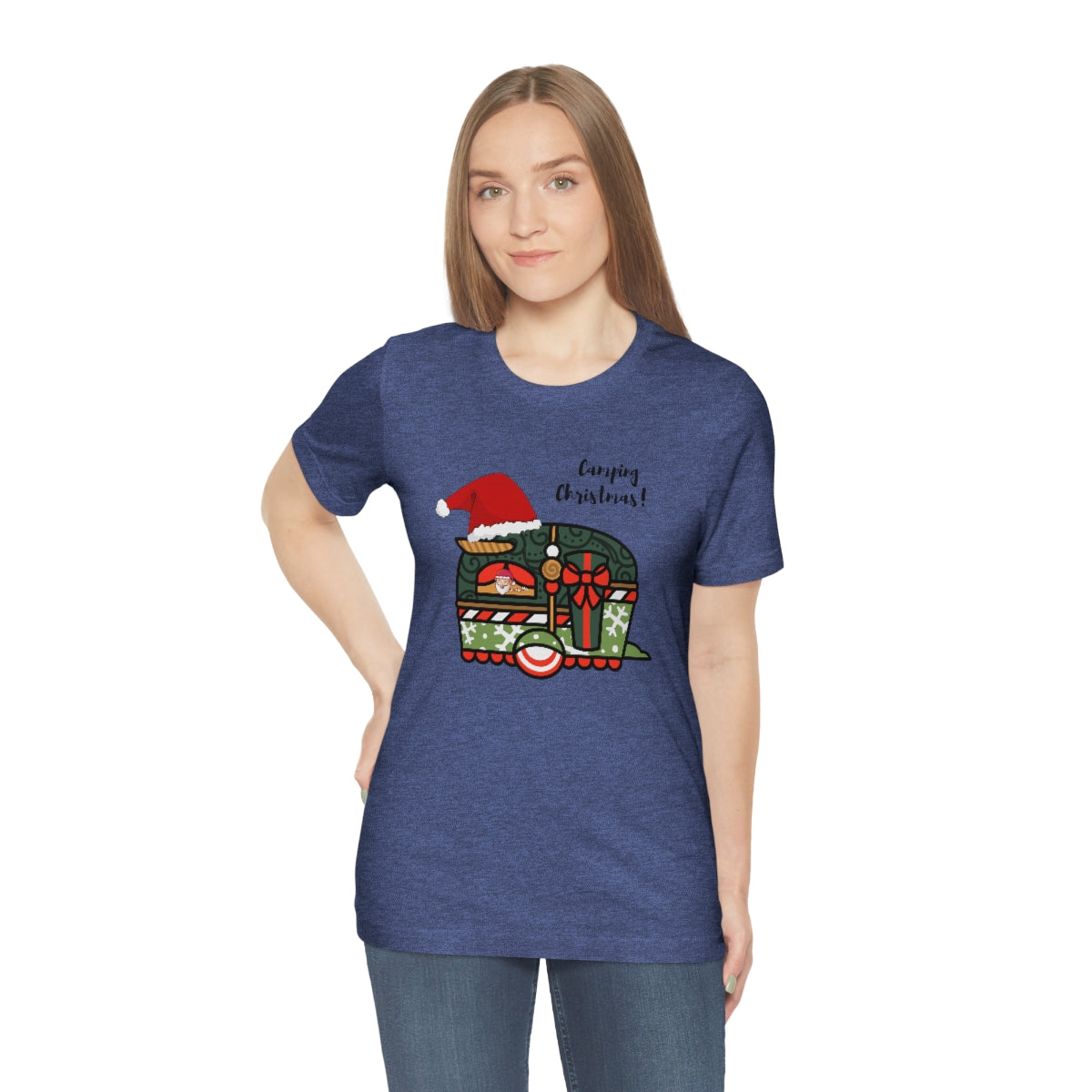 Camping Christmas Unisex Jersey Short Sleeve Tee