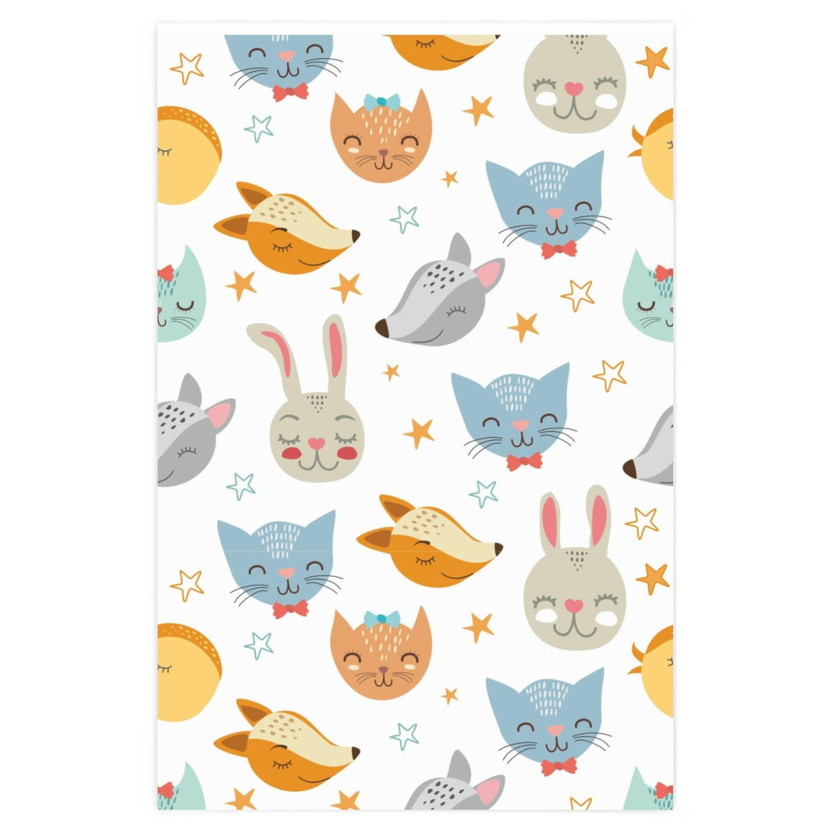 Cute Animals Birthday Wrapping Paper