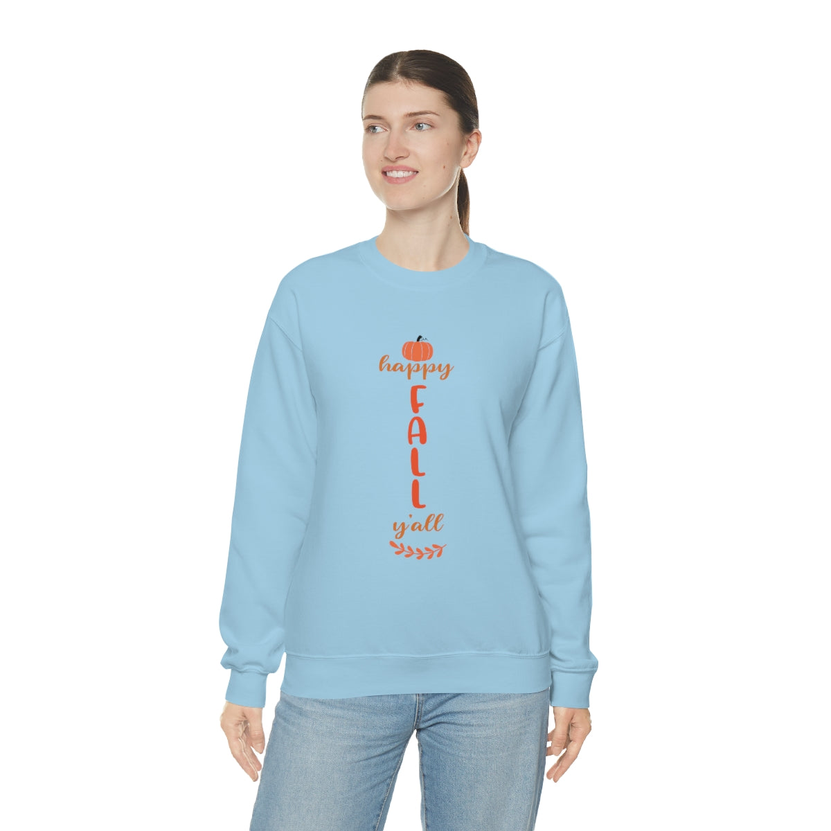 Happy Fall Y'All Unisex Heavy Blend™ Crewneck Sweatshirt