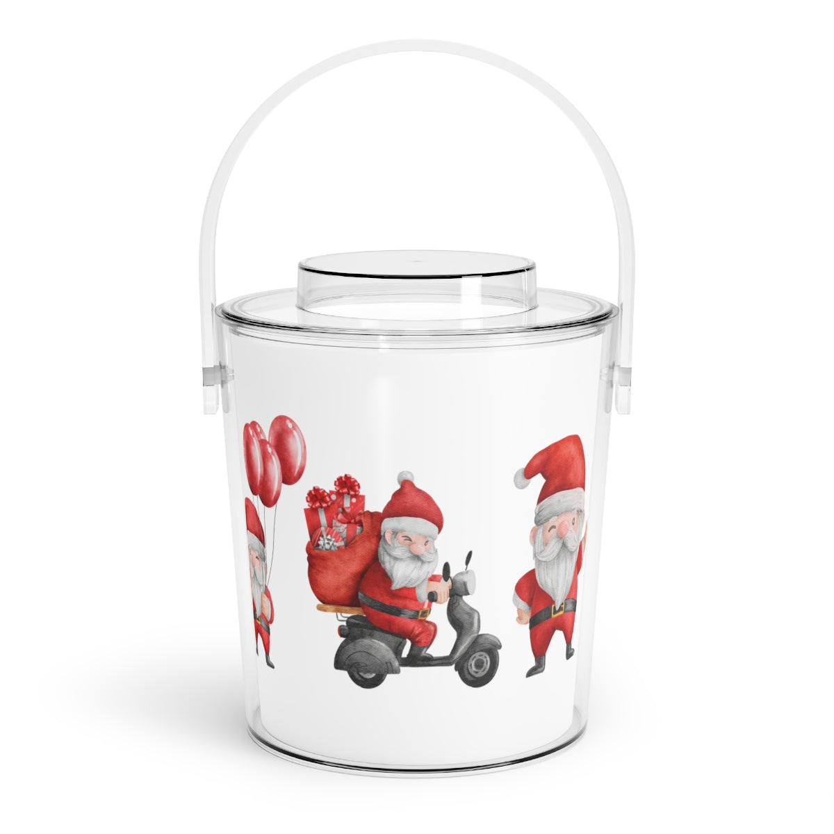 Christmas Santas Ice Bucket with Tongs