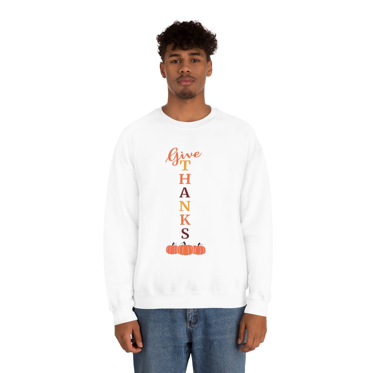 Give Thanks Unisex Heavy Blend™ Crewneck Sweatshirt