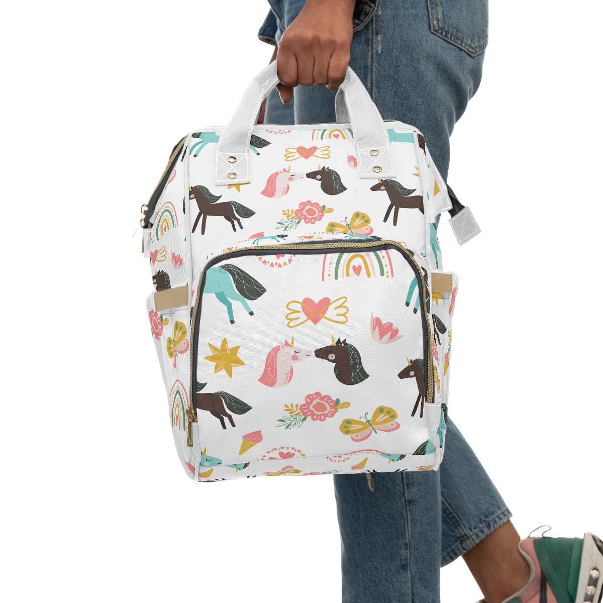 Unicorns & Rainbows Multifunctional Diaper Backpack