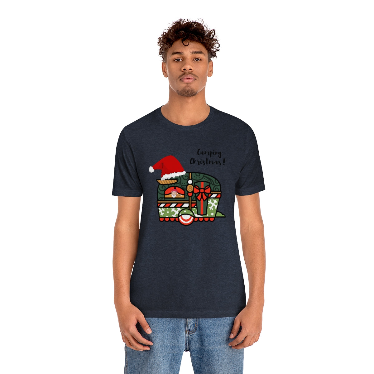 Camping Christmas Unisex Jersey Short Sleeve Tee