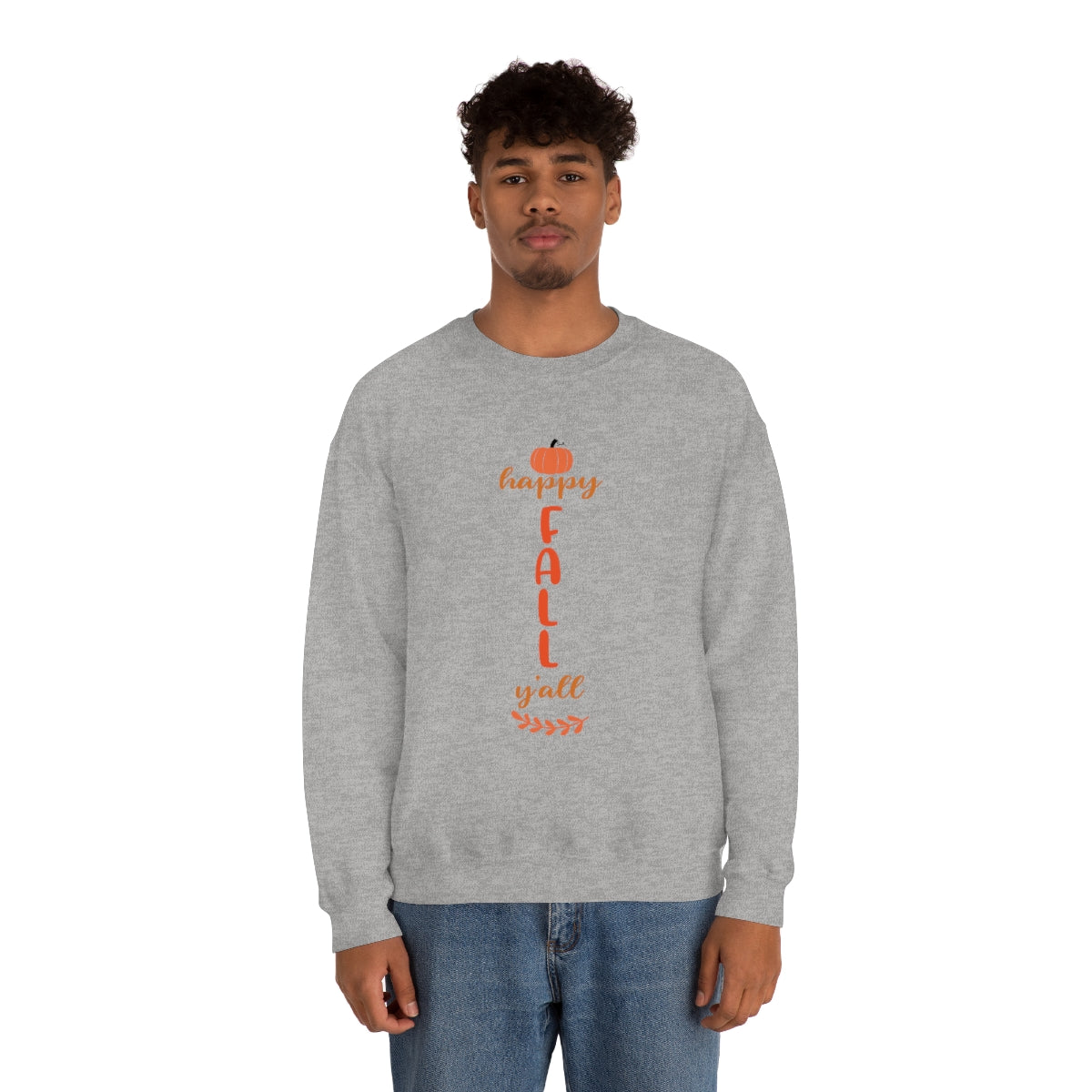 Happy Fall Y'All Unisex Heavy Blend™ Crewneck Sweatshirt