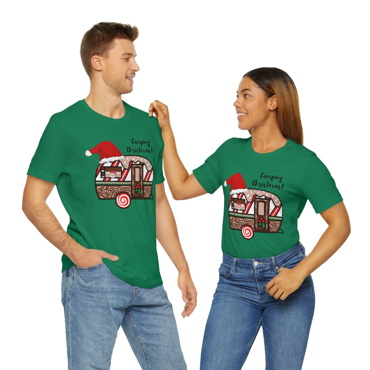 Camping Christmas Unisex Jersey Short Sleeve Tee