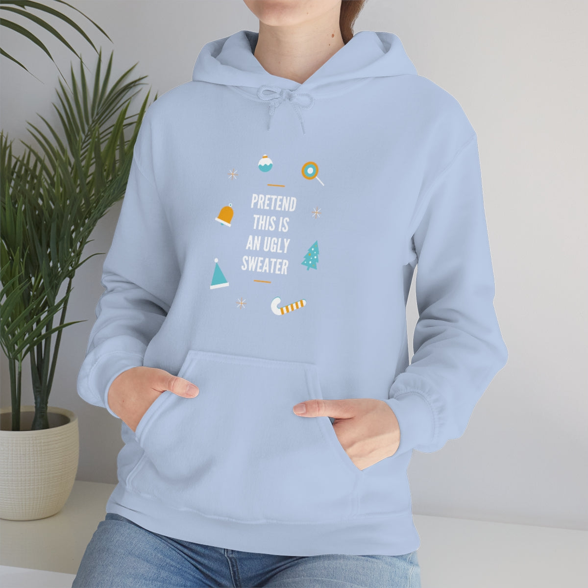 Pretend This is an Ugly Sweater Unisex Heavy Blend™ Hooded Sweatshirt