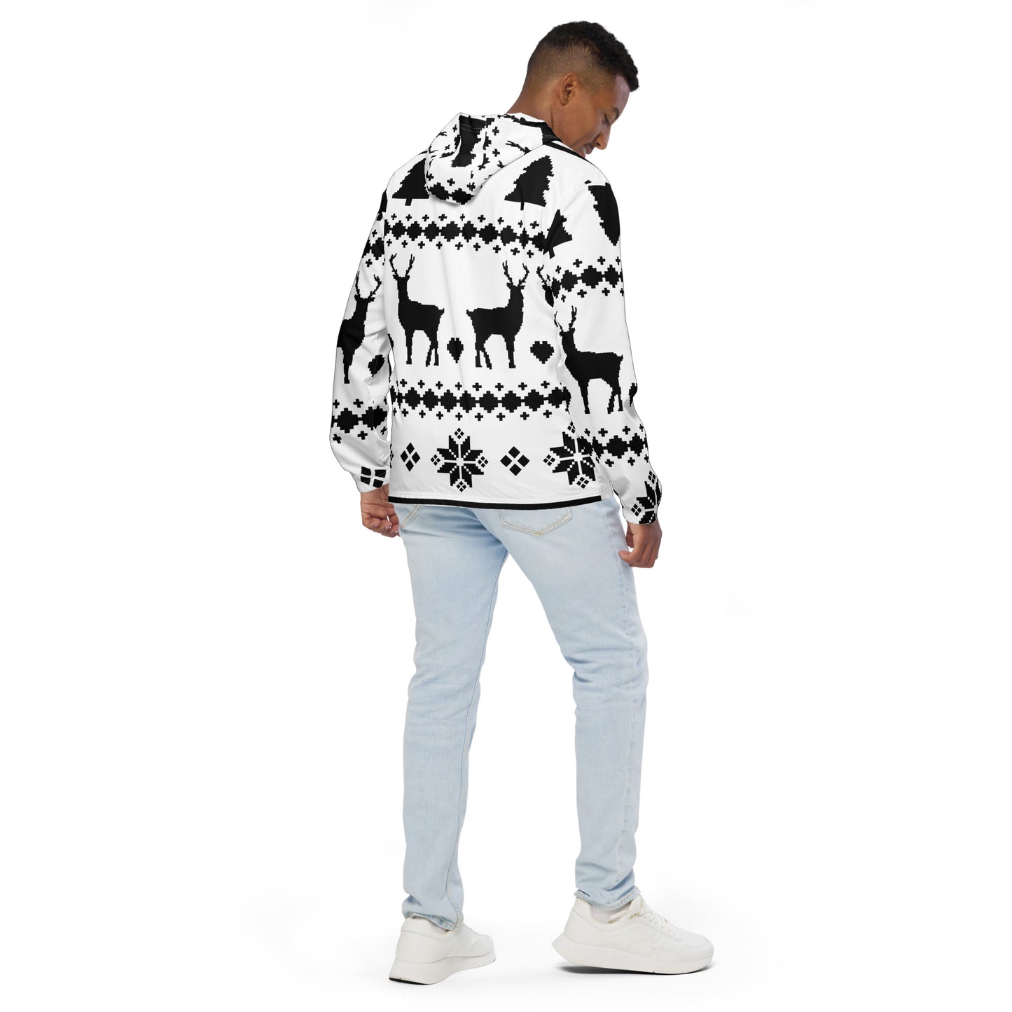 Nordic Print Christmas Men’s windbreaker