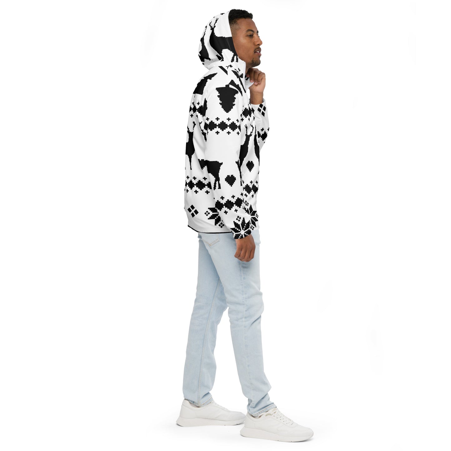 Nordic Print Christmas Men’s windbreaker