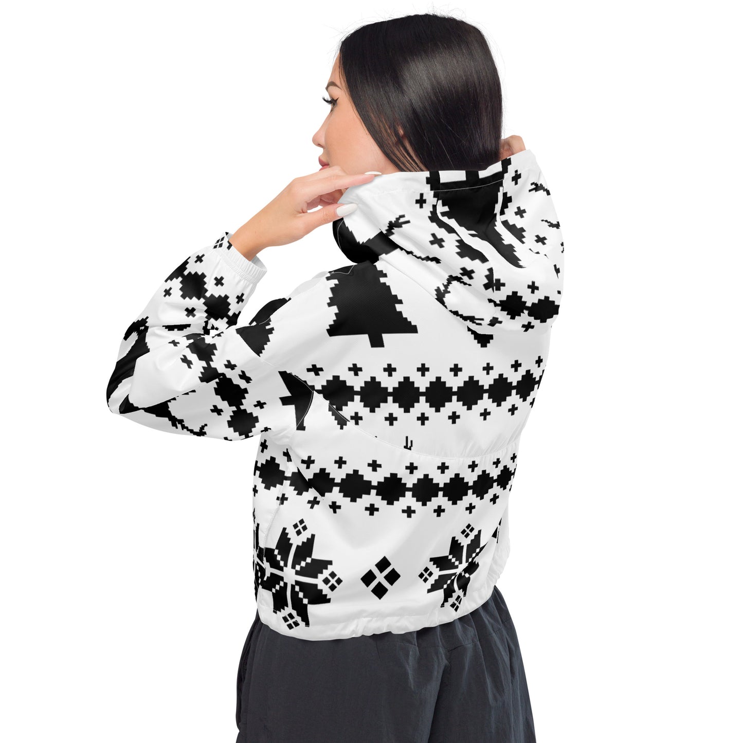 Nordic Design Christmas Women’s cropped windbreaker