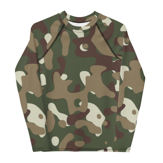 Camouflage Print Youth Rash Guard/Vest