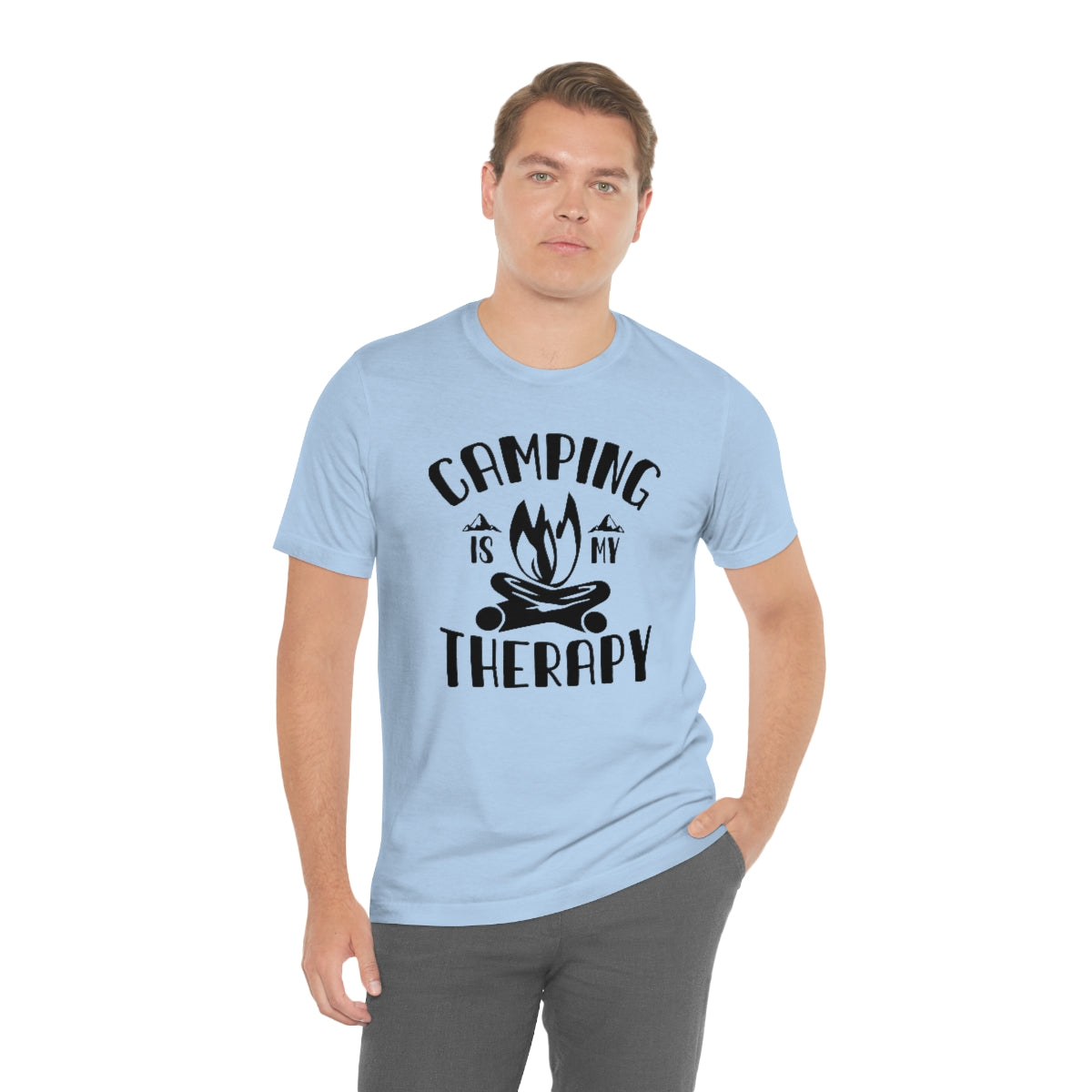 Camping is My Therapy Unisex Jersey Short Sleeve Tee