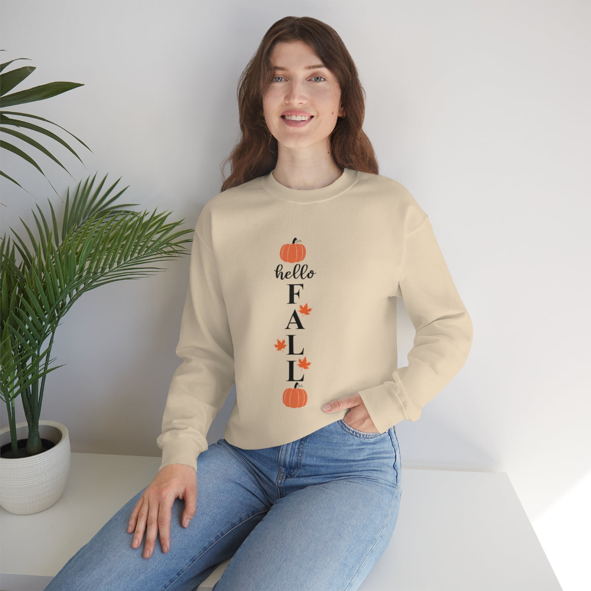 Hello Fall Unisex Heavy Blend™ Crewneck Sweatshirt