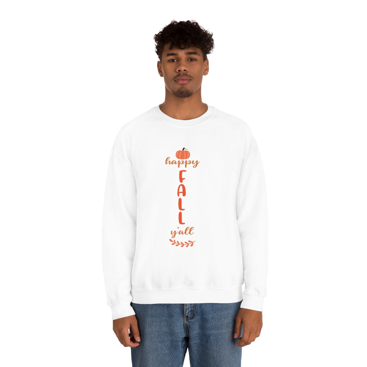 Happy Fall Y'All Unisex Heavy Blend™ Crewneck Sweatshirt