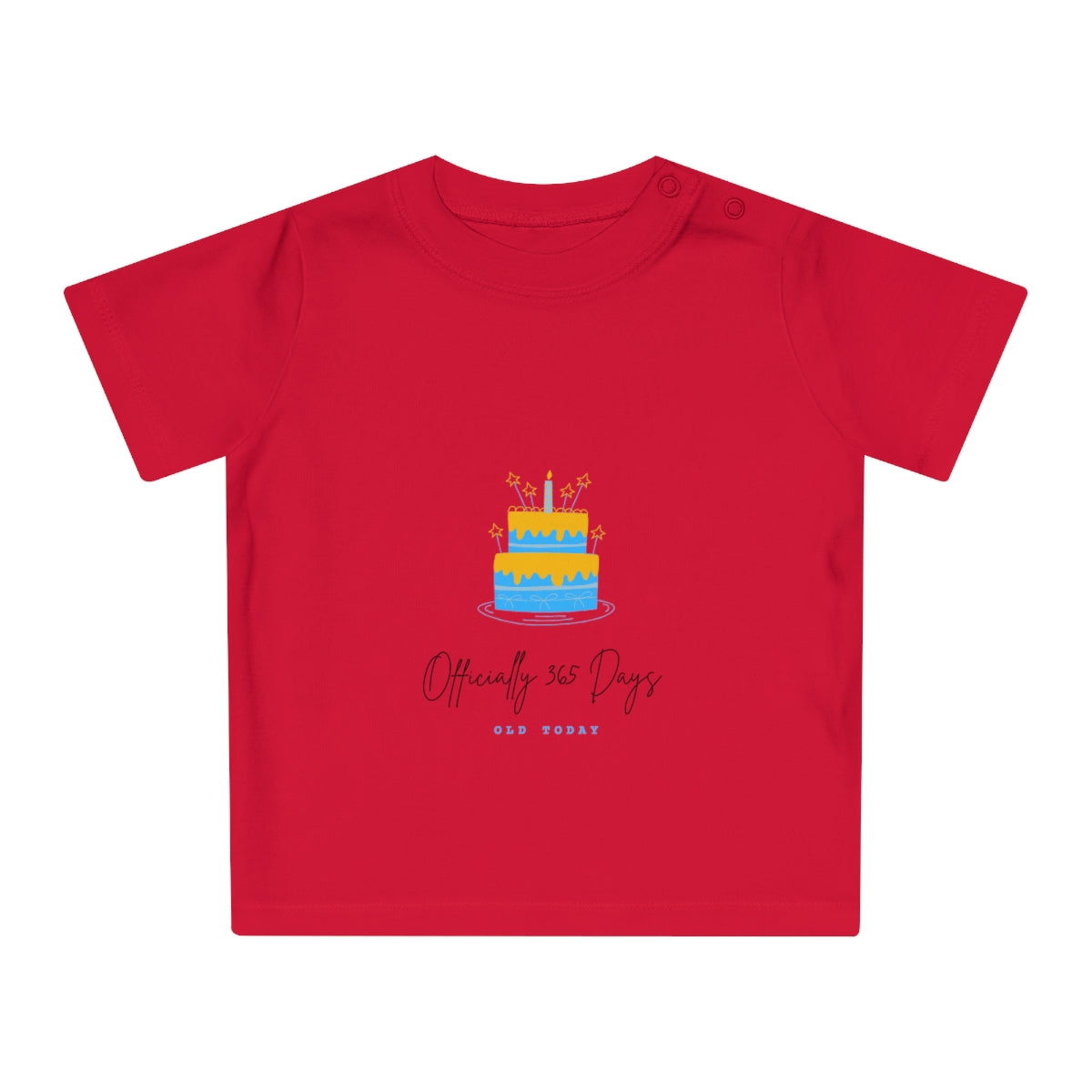 Officially 365 days old today (Blue) Happy Birthday Baby T-Shirt