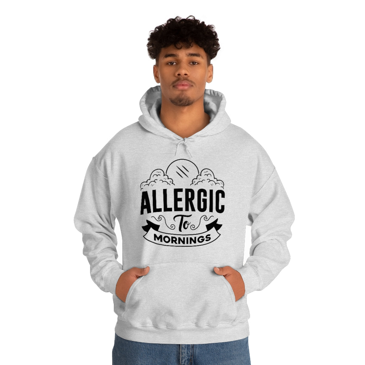 Allergic To Mornings Unisex Heavy Blend™ Hooded Sweatshirt