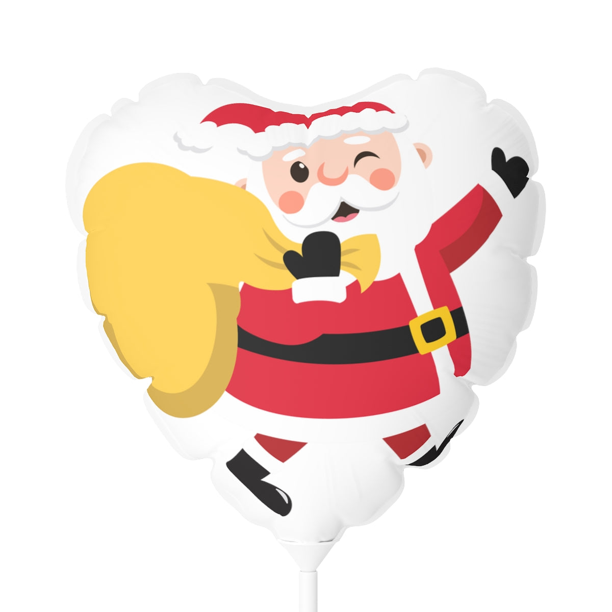 Santa Claus Christmas Balloons (Round and Heart-shaped), 11"