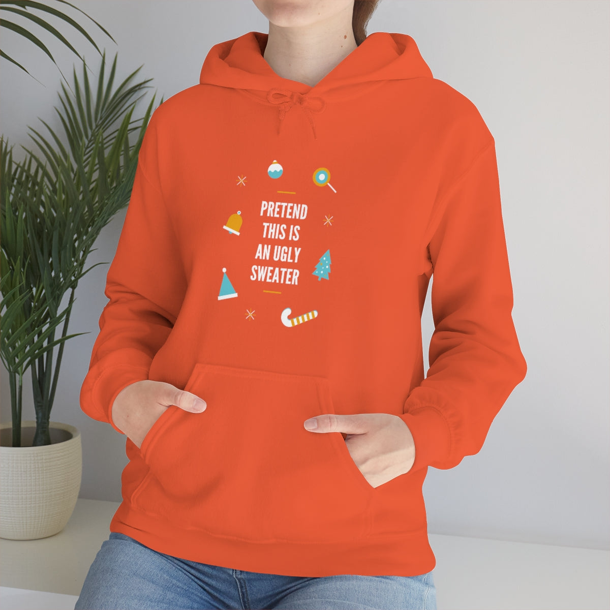 Pretend This is an Ugly Sweater Unisex Heavy Blend™ Hooded Sweatshirt