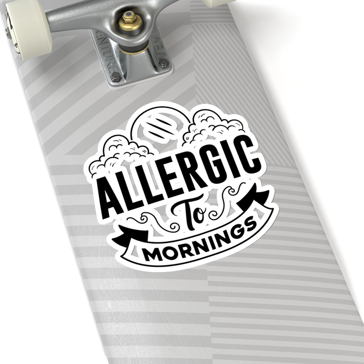 Allergic To Mornings Kiss-Cut Stickers