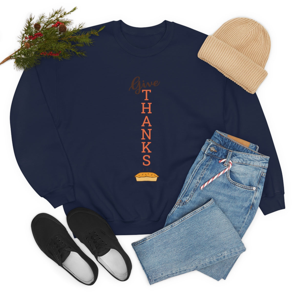 Give Thanks Unisex Heavy Blend™ Crewneck Sweatshirt