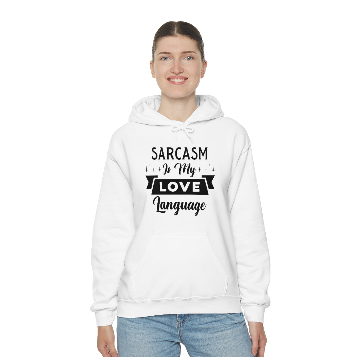 Sarcasm Is My Love Language Unisex Heavy Blend™ Hooded Sweatshirt