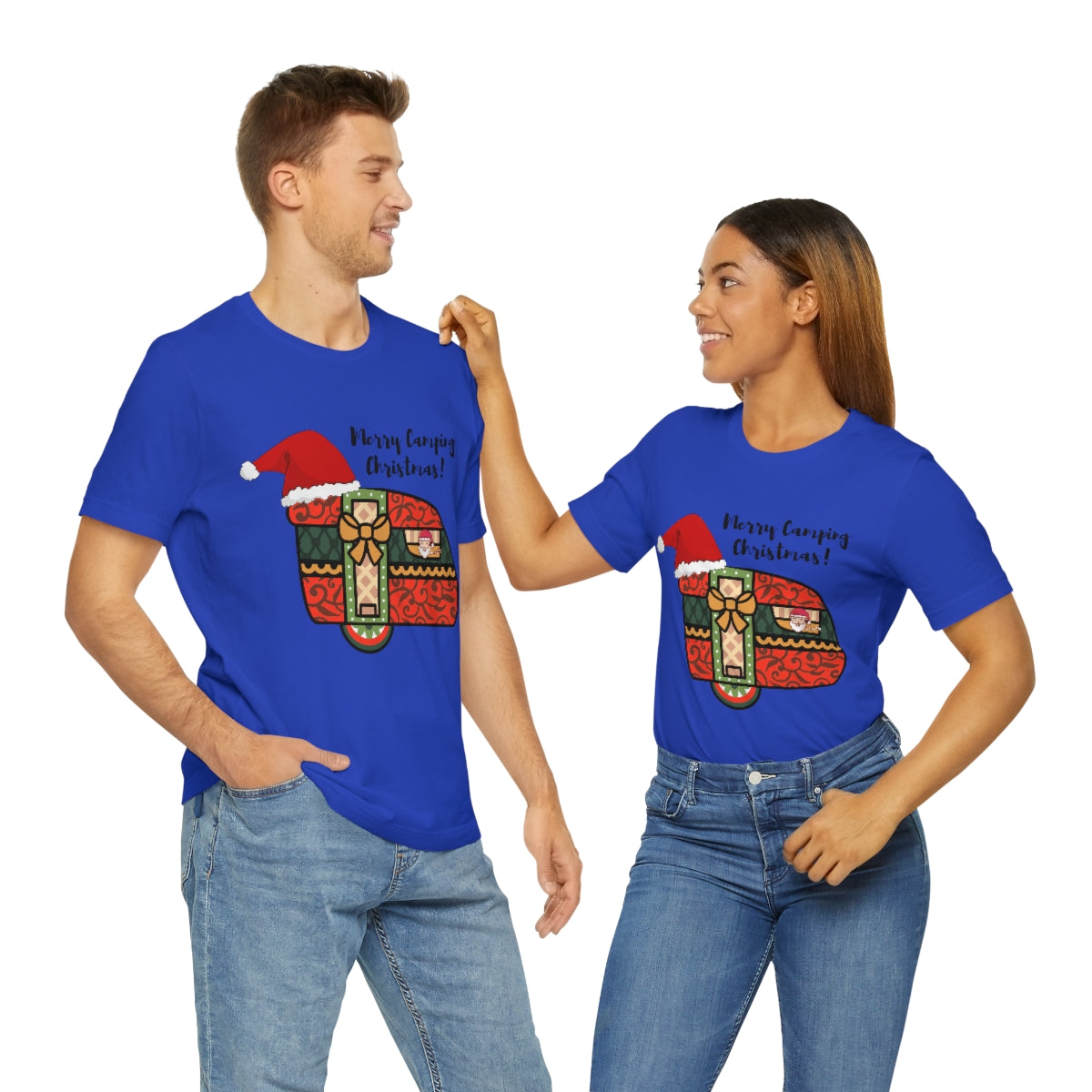 Merry Camping Christmas Unisex Jersey Short Sleeve Tee