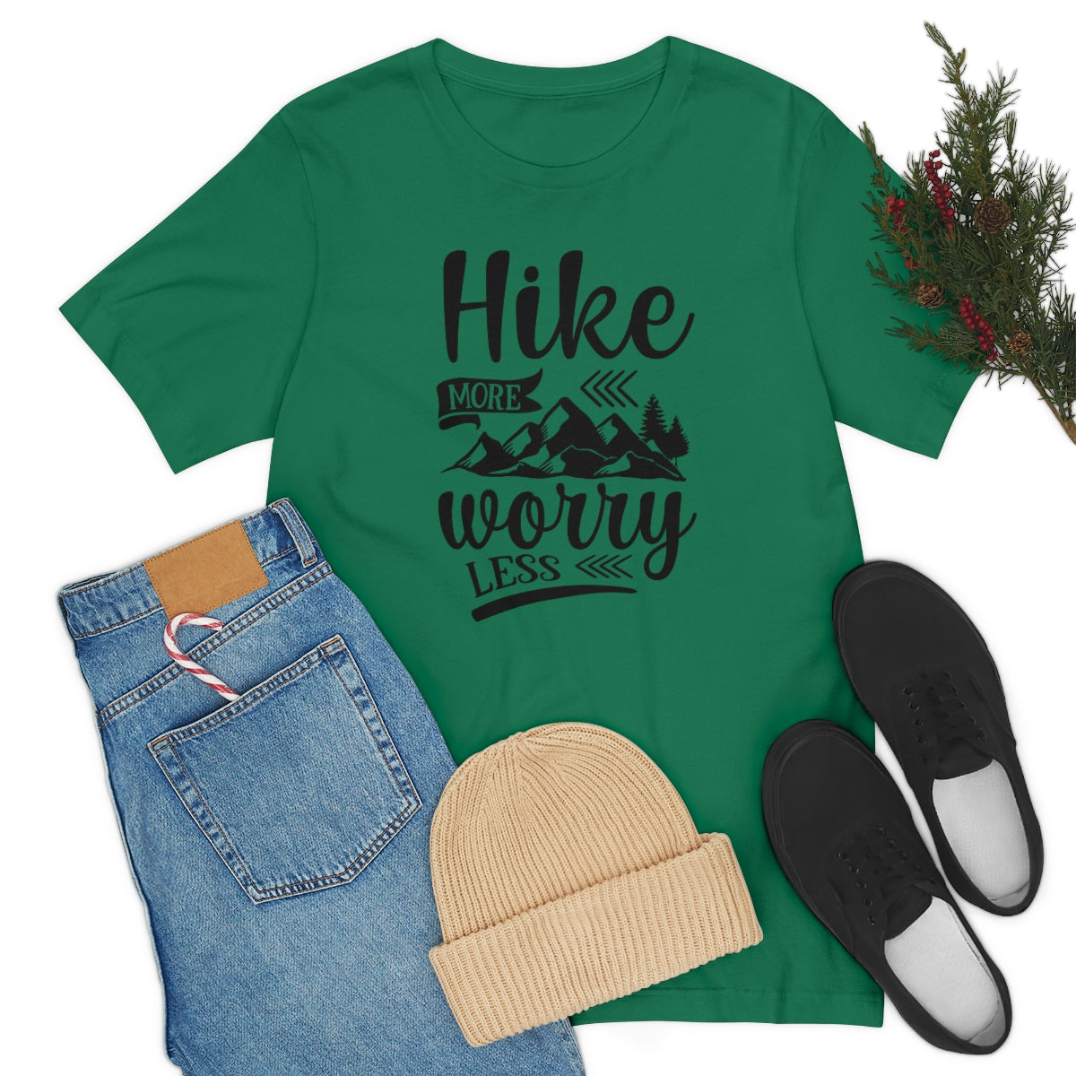 Hike More Worry Less Unisex Jersey Short Sleeve Tee