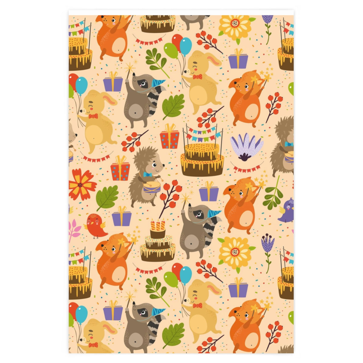 Animals Gifts Cakes & Ballons Wrapping Paper