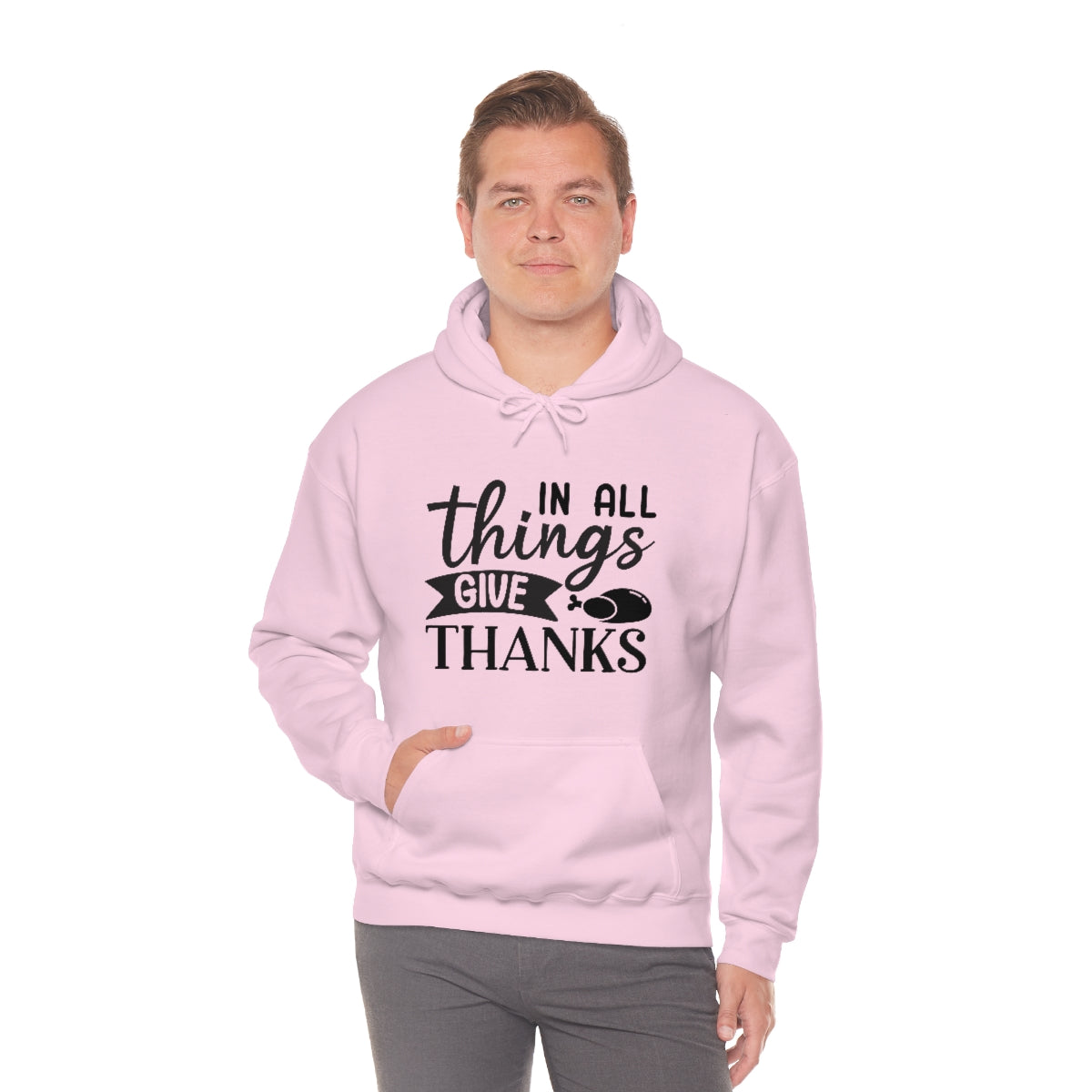 In All Things Give Thanks Unisex Heavy Blend™ Hooded Sweatshirt